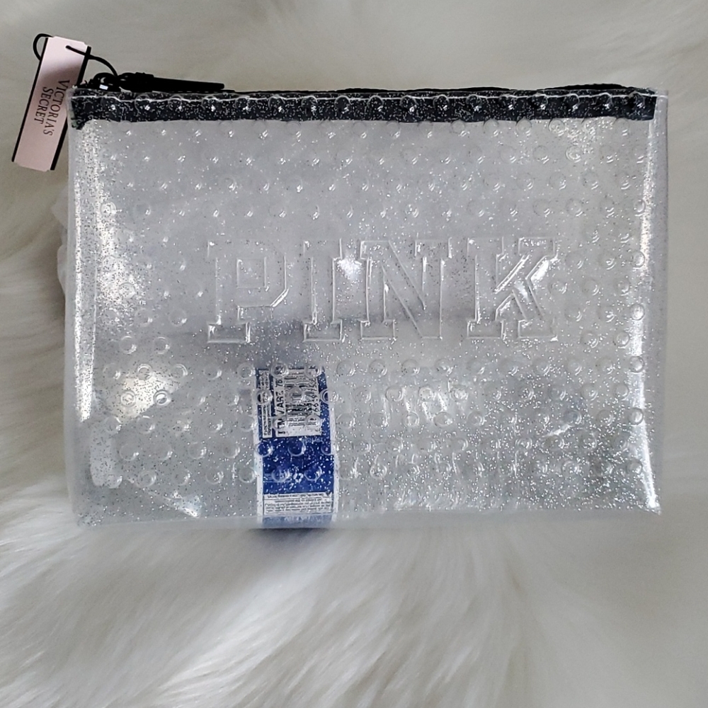 PINK VICTORIA'S SECRET CLEAR COSMETIC BAG - Picture 8 of 8